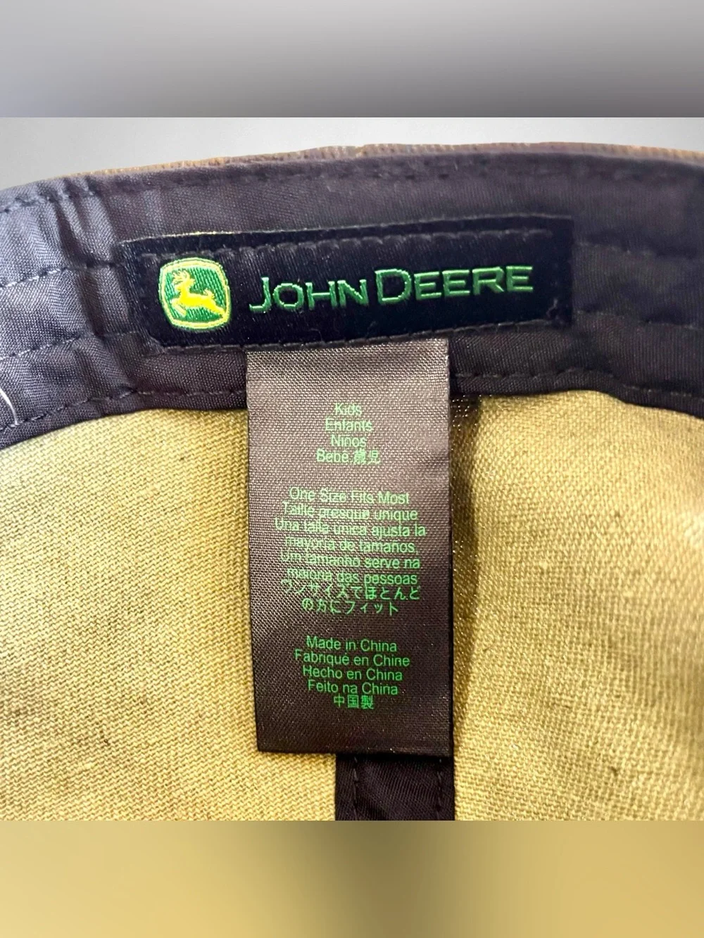 John Deere Kids Camo Tractor Patch Hat/Cap Adjustable